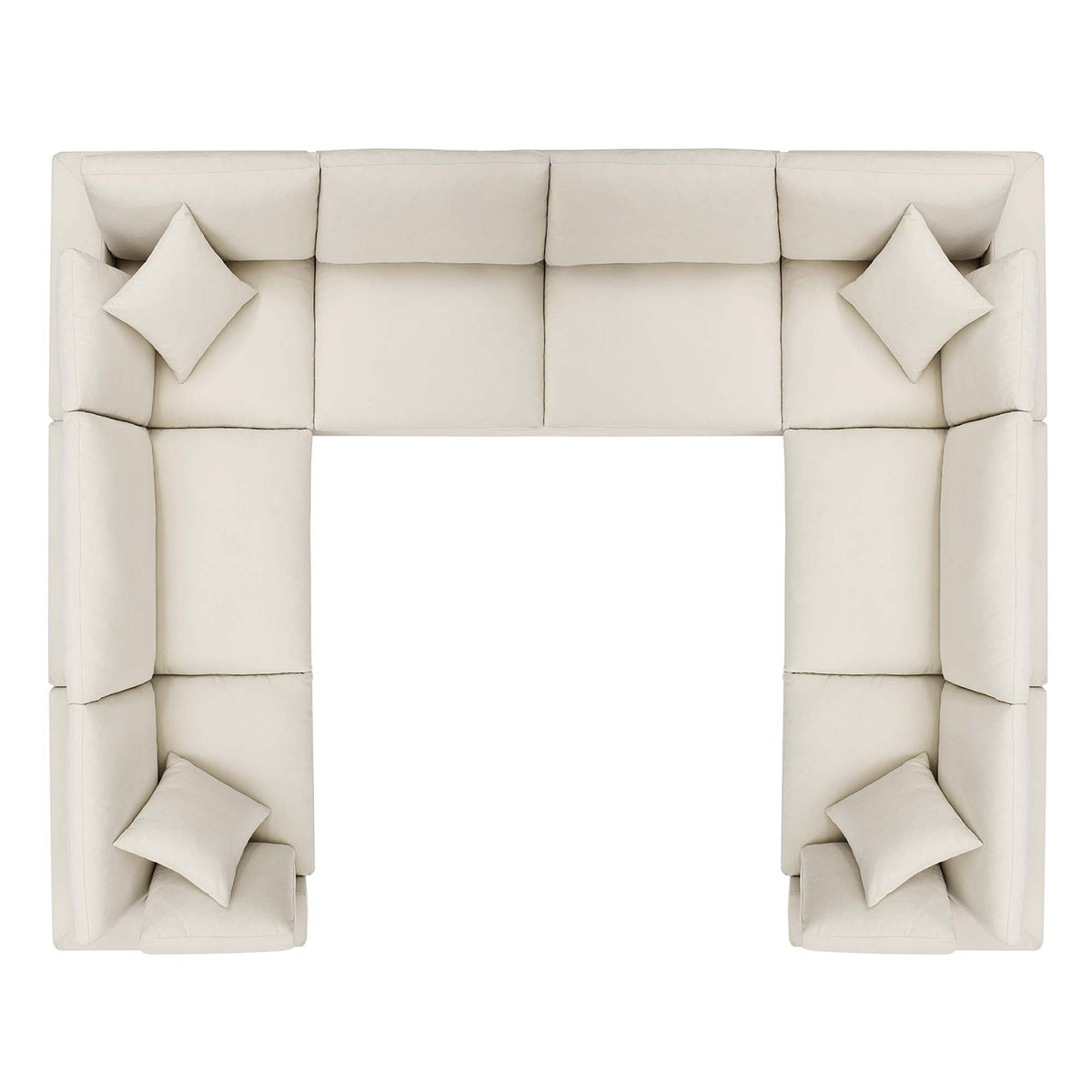 Commix 8-Piece Down Filled Overstuffed Sectional Sofa