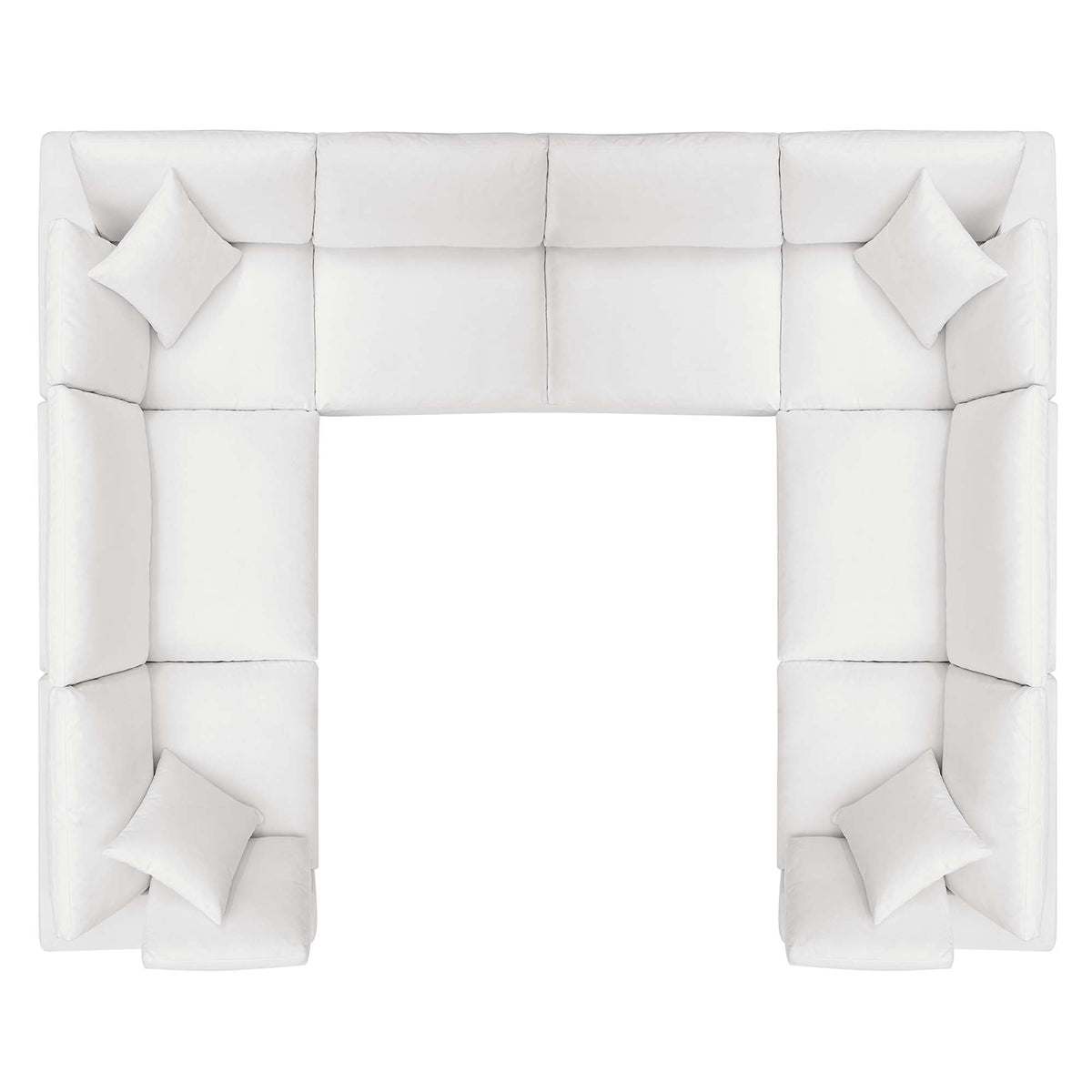 Commix 8-Piece Down Filled Overstuffed Sectional Sofa