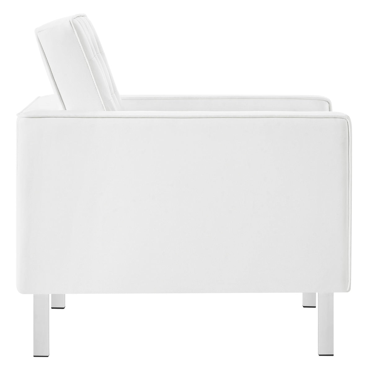 Loft Tufted Vegan Leather Armchair