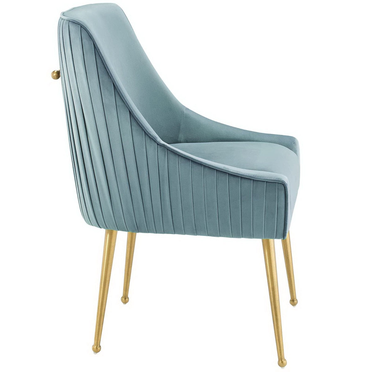 Discern Pleated Back Upholstered Performance Velvet Dining Chair - view 4