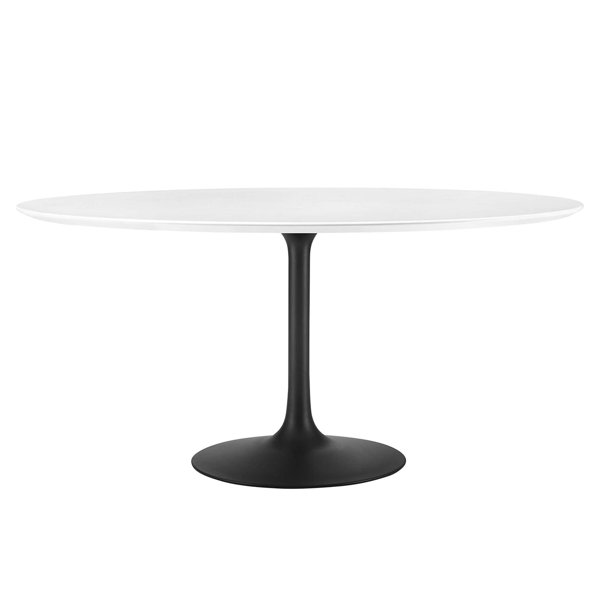 Lippa Round 60" Dining Table, Wood, Black White - view 1
