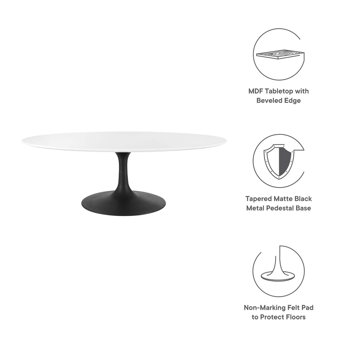 Lippa Oval Wood Coffee Table