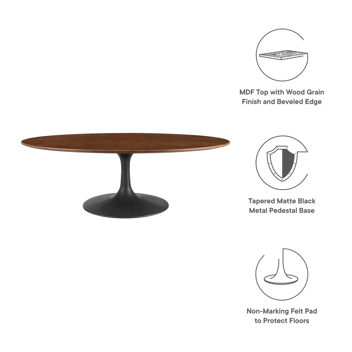 Lippa Oval Wood Coffee Table