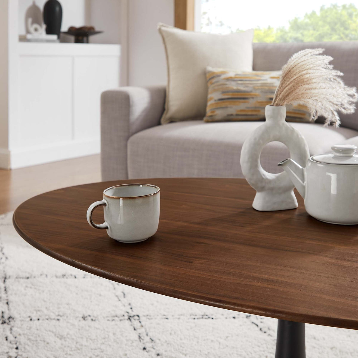 Lippa Oval Wood Coffee Table