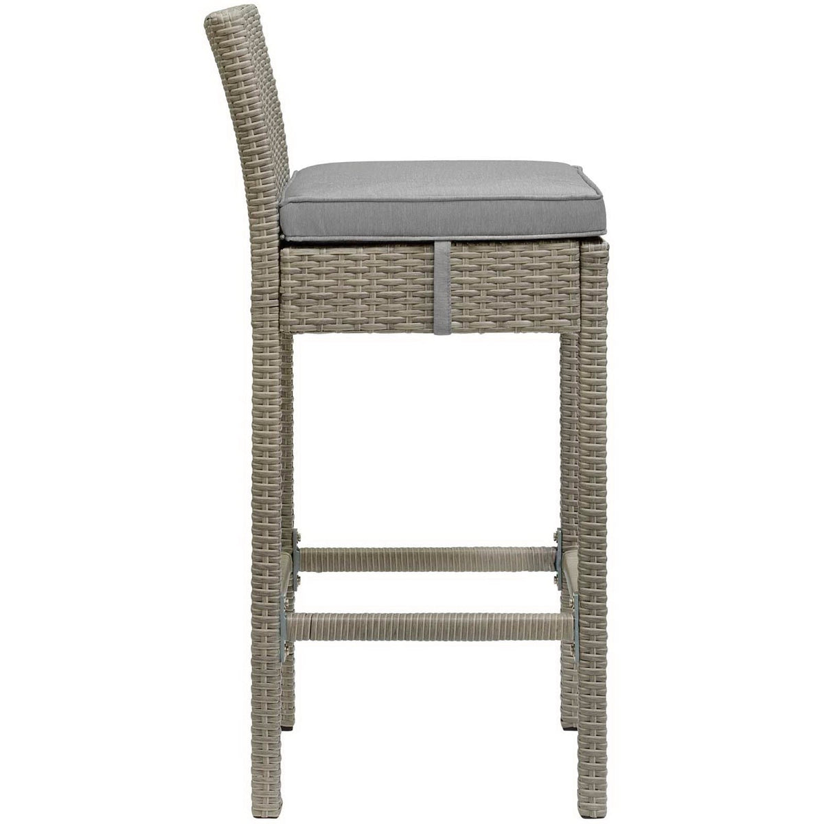Conduit Outdoor Wicker Rattan Bar Stool Set of 2