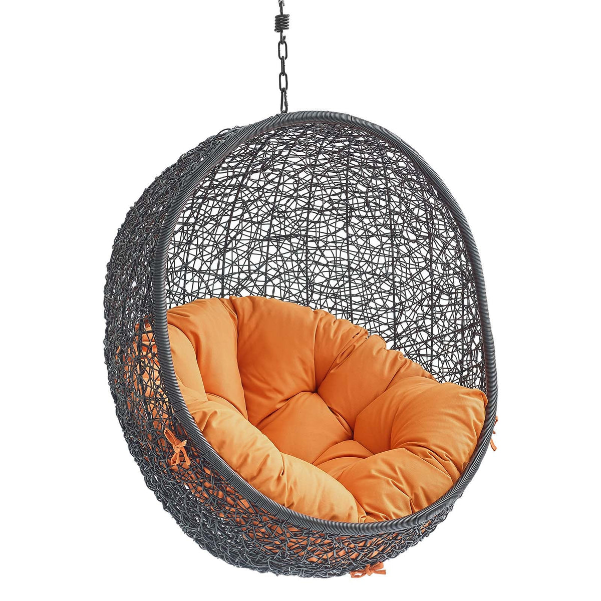 Encase Swing Outdoor Patio Lounge Chair Without Stand, Black Orange - view 2
