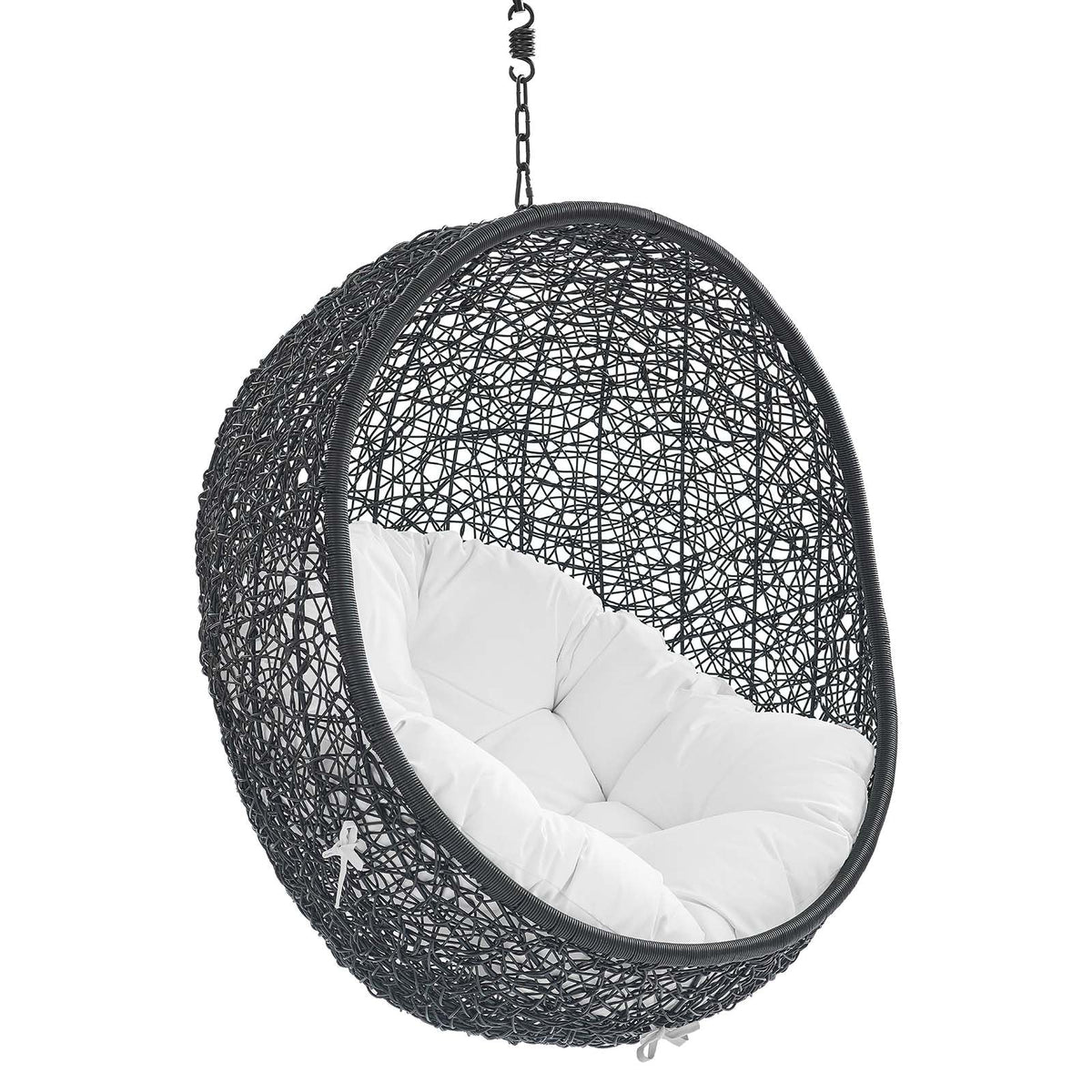 Encase Swing Outdoor Patio Lounge Chair Without Stand, Black White - view 2