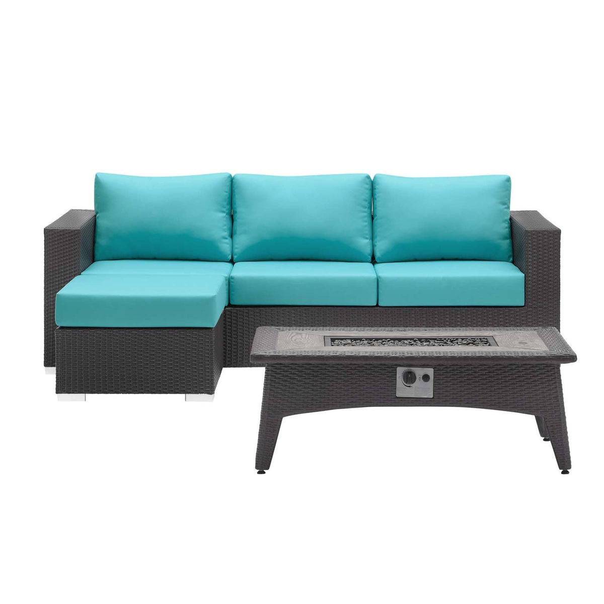 Convene 3 Piece Set Outdoor Patio with Fire Pit