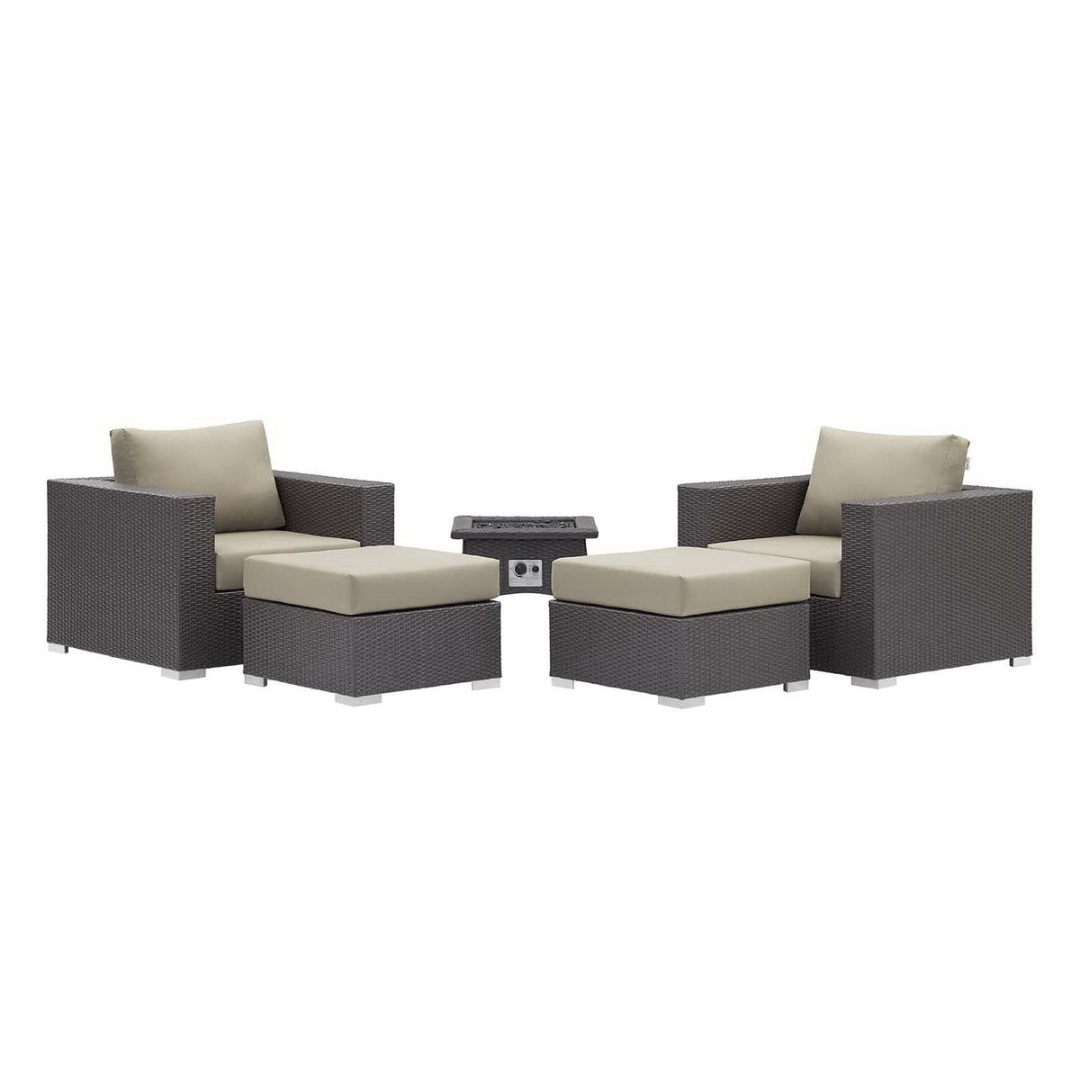 Convene 5 Piece Set Outdoor with Fire Pit