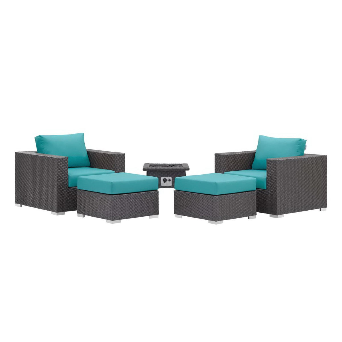Convene 5 Piece Set Outdoor with Fire Pit