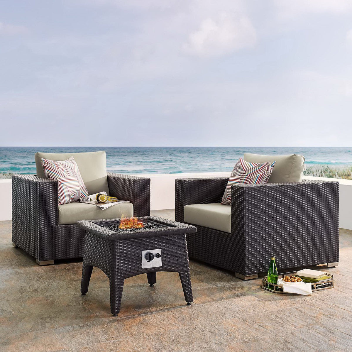 Convene 3 Piece Set Outdoor with Fire Pit