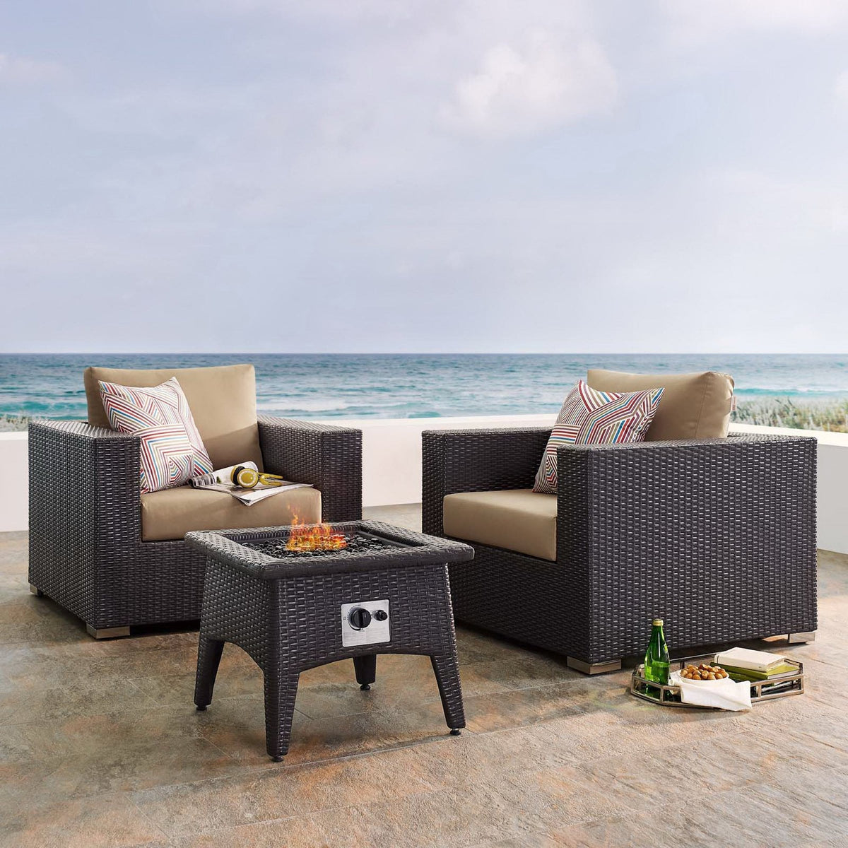 Convene 3 Piece Set Outdoor with Fire Pit