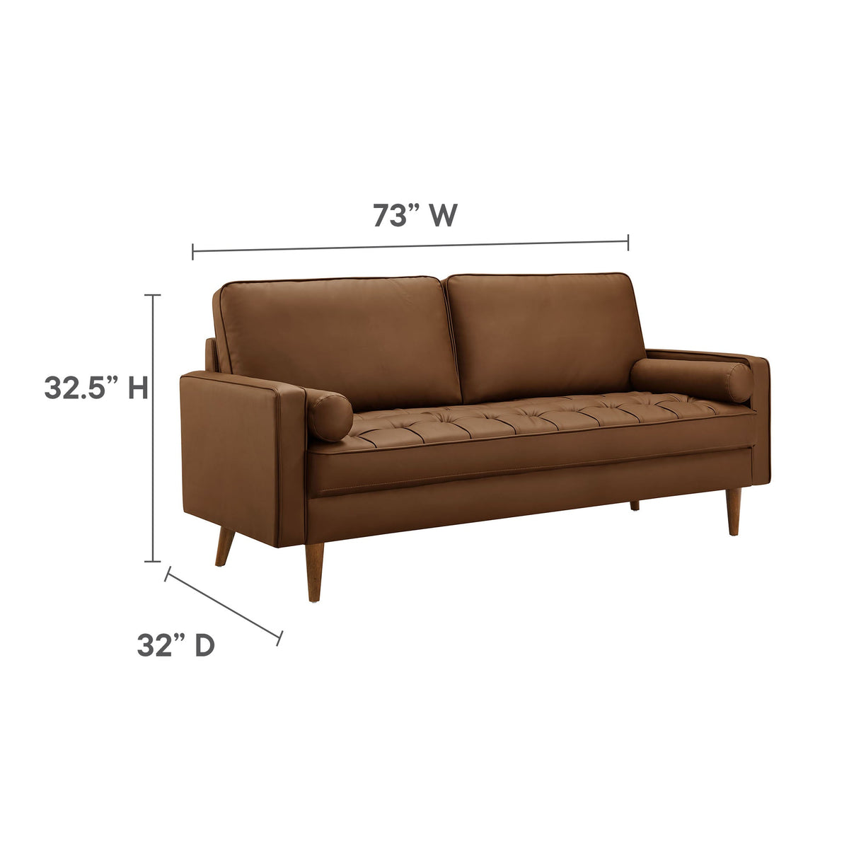 Valour Tufted Vegan Leather Sofa - view 9