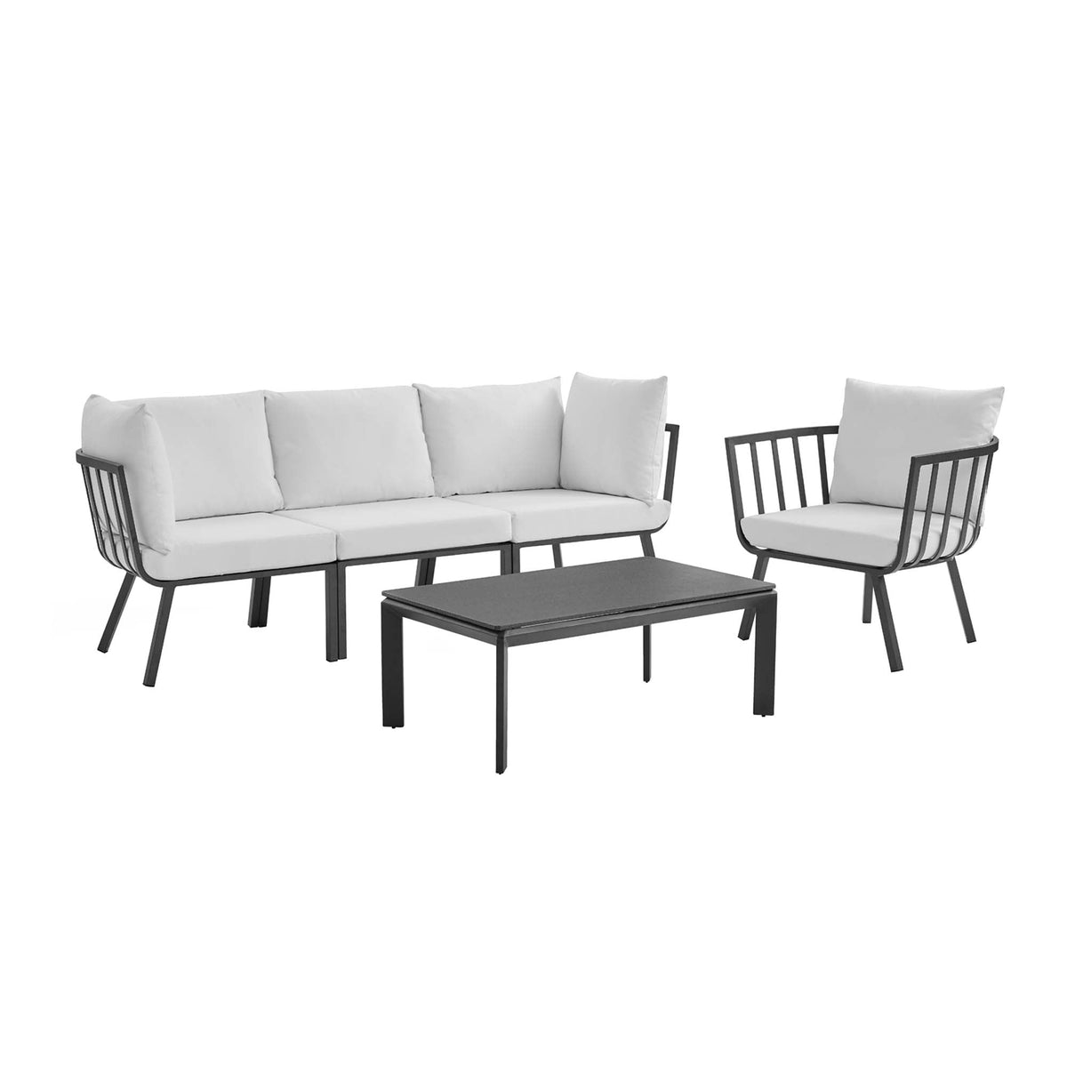 Riverside 5 Piece Outdoor Patio Aluminum Set - view 1