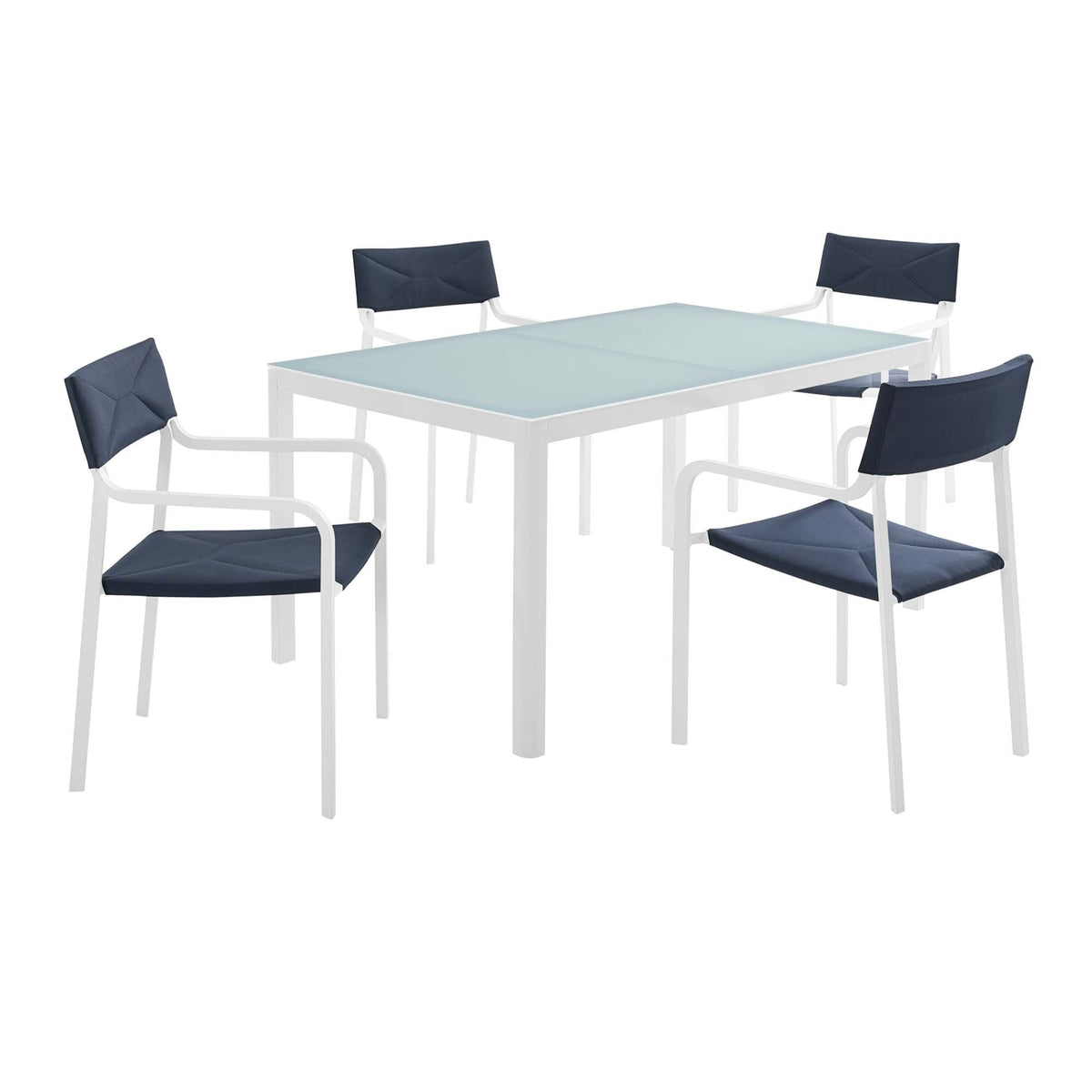 Raleigh 5 Piece Outdoor Patio Aluminum Dining Set - view 1