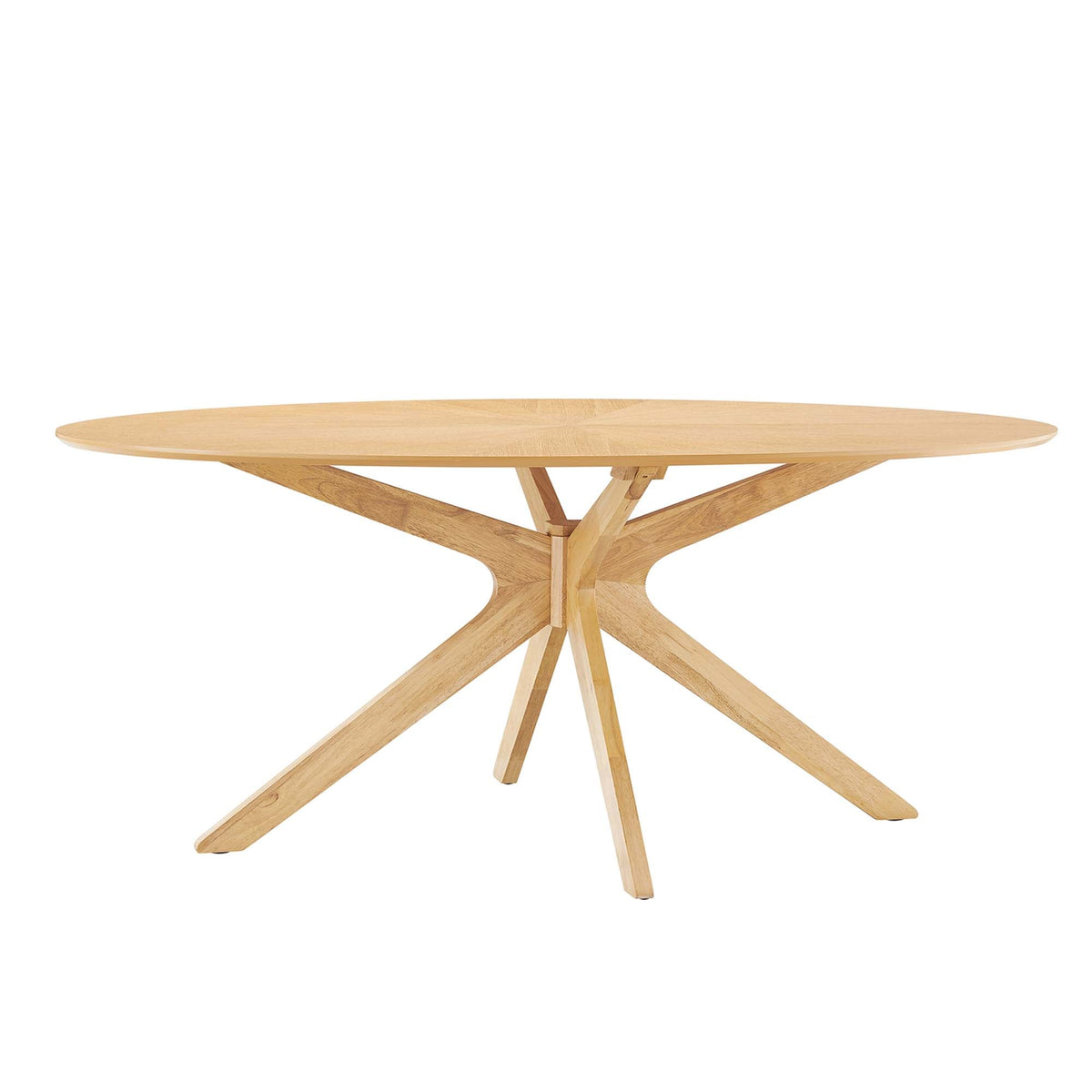 Crossroads Wood Dining Table, 71" Oval, Oak - view 1