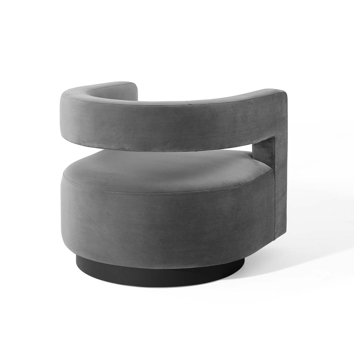Spin Cutaway Performance Velvet Swivel Armchair - view 7