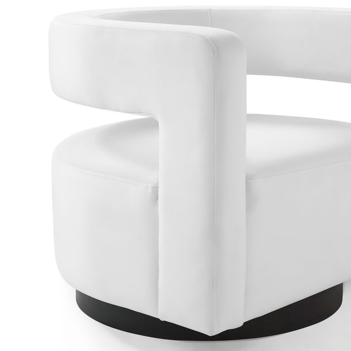 Spin Cutaway Performance Velvet Swivel Armchair - view 12