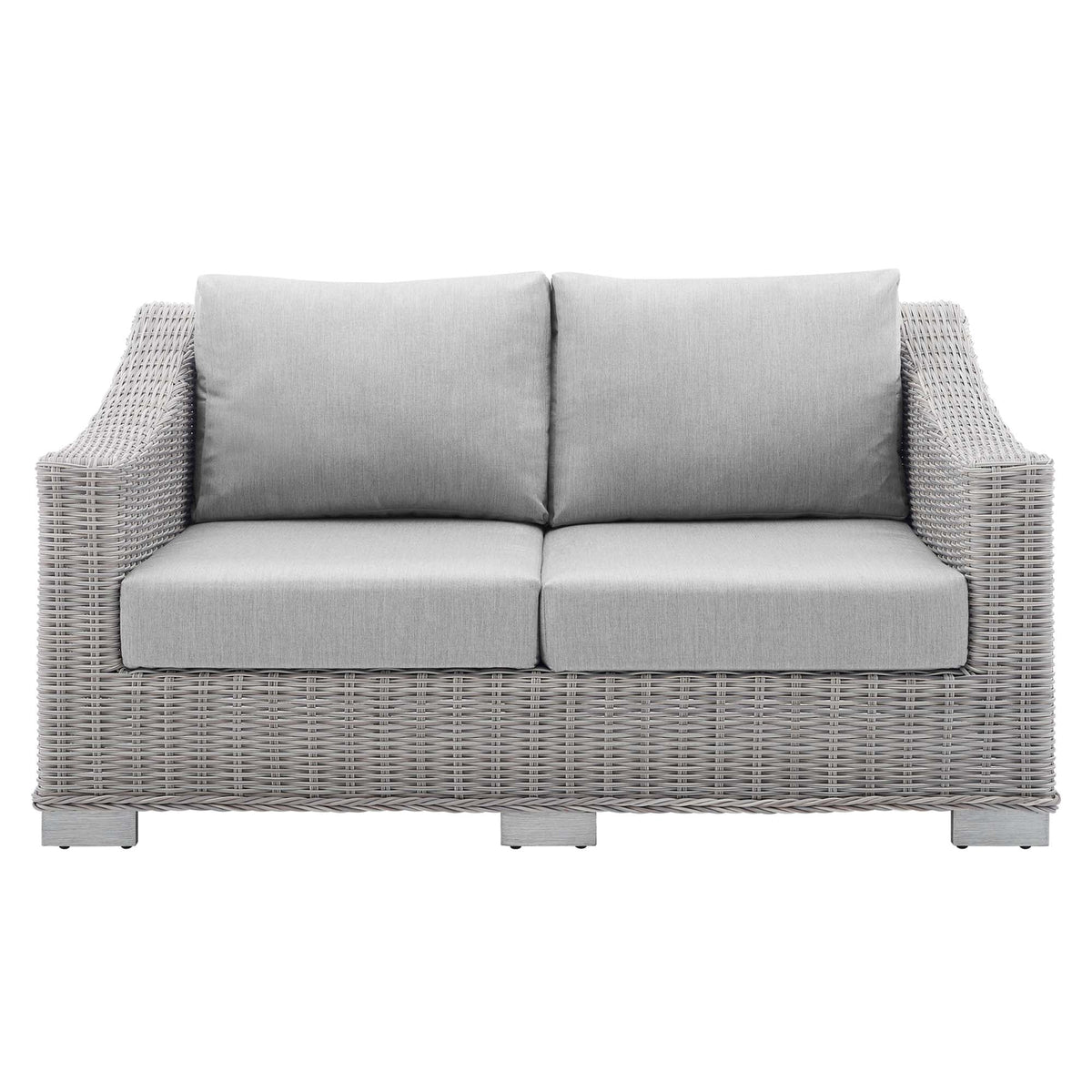 Conway Sunbrella® Outdoor Patio Wicker Rattan Loveseat - view 11