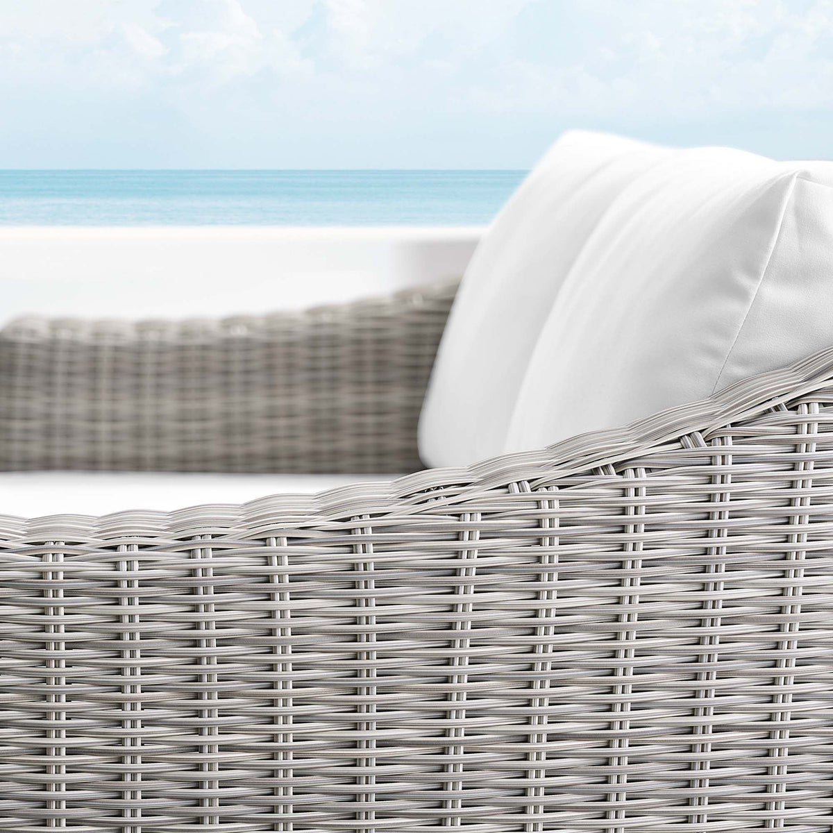 Conway Sunbrella® Outdoor Patio Wicker Rattan Loveseat - view 18