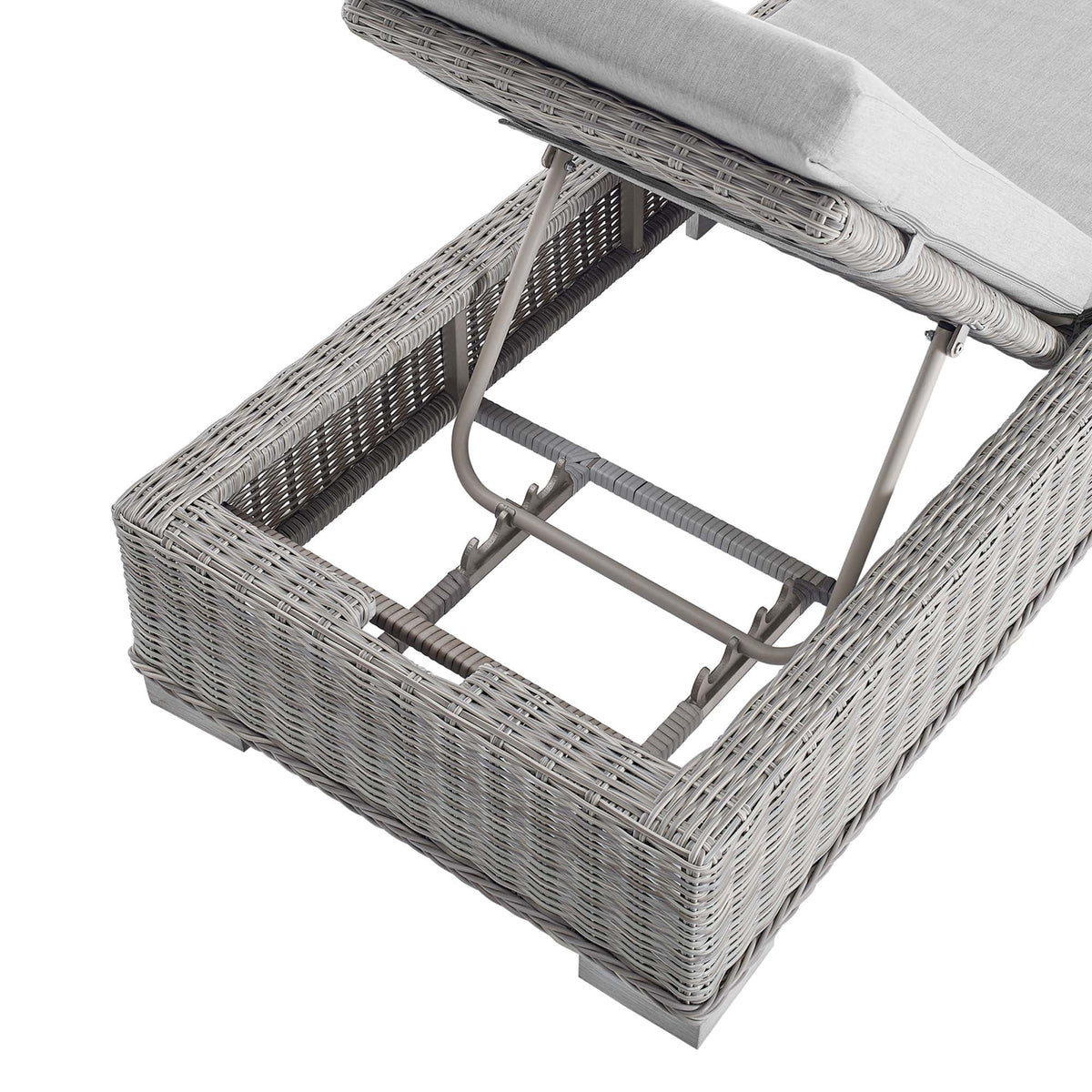 Conway Sunbrella® Outdoor Wicker Rattan Chaise Lounge