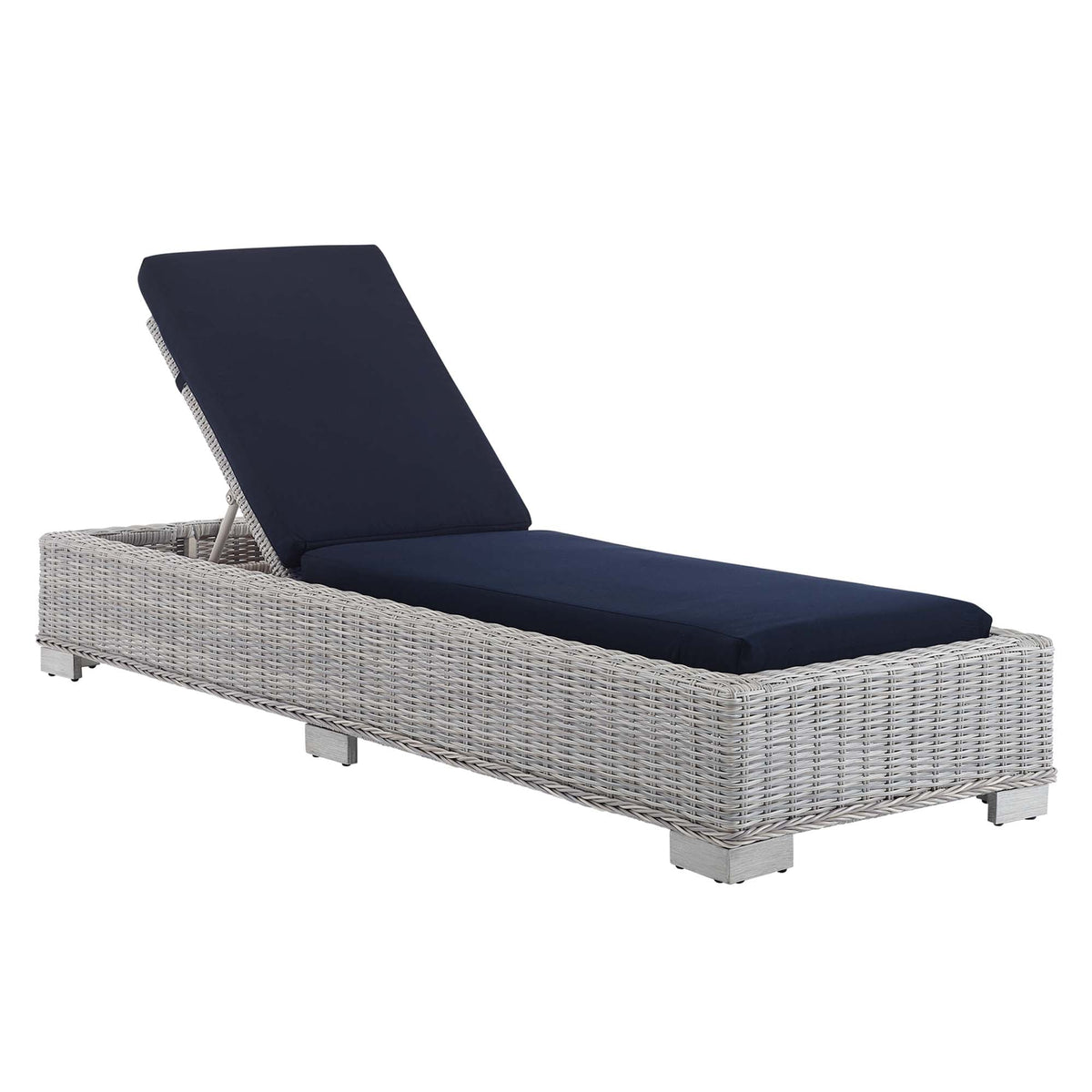 Conway Sunbrella® Outdoor Wicker Rattan Chaise Lounge