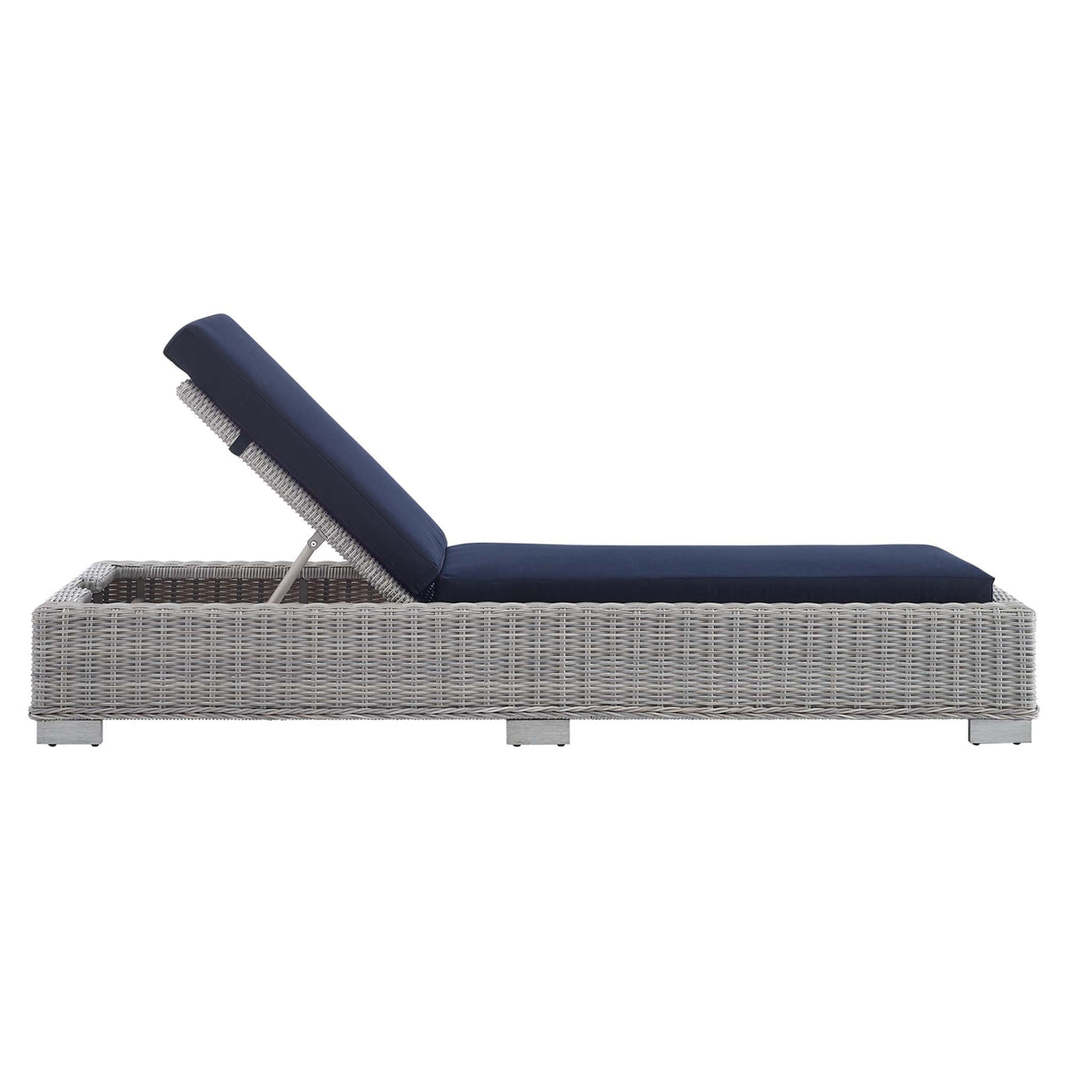 Conway Sunbrella® Outdoor Wicker Rattan Chaise Lounge