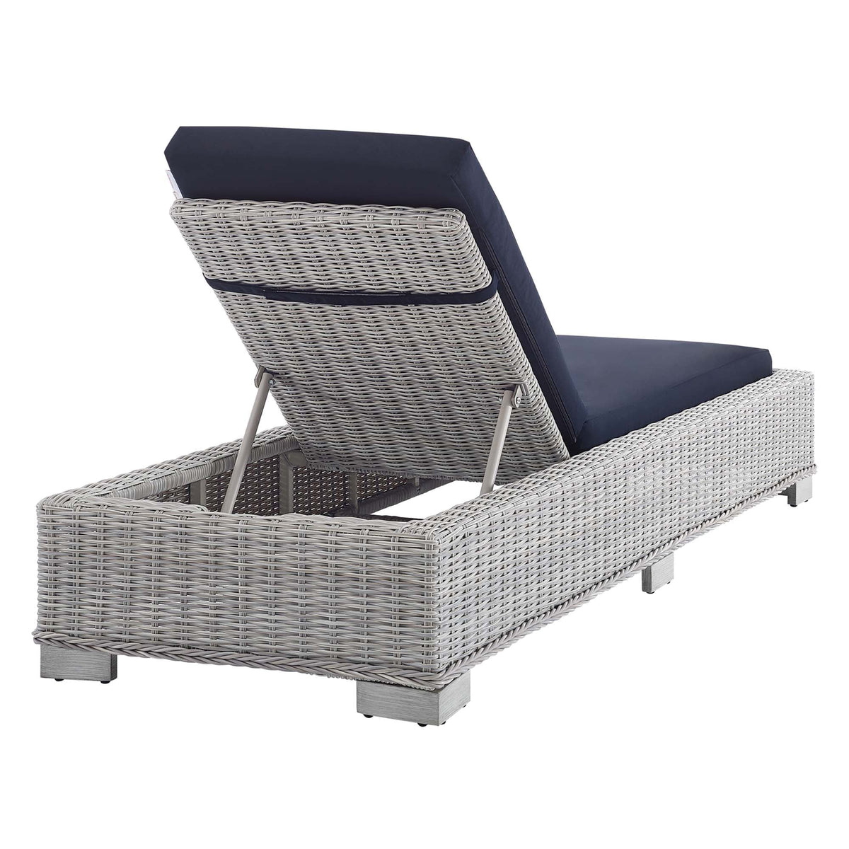 Conway Sunbrella® Outdoor Wicker Rattan Chaise Lounge