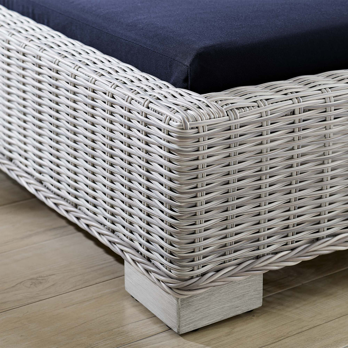 Conway Sunbrella® Outdoor Wicker Rattan Chaise Lounge
