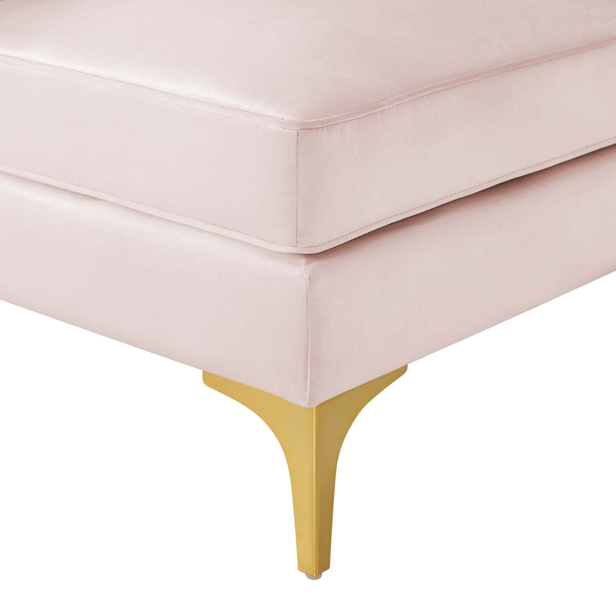 Triumph Channel Tufted Performance Velvet Sectional Sofa Corner Chair - view 9