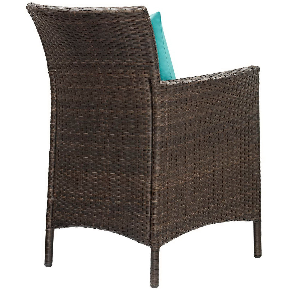 Conduit Outdoor Wicker Rattan Dining Armchair Set of 4