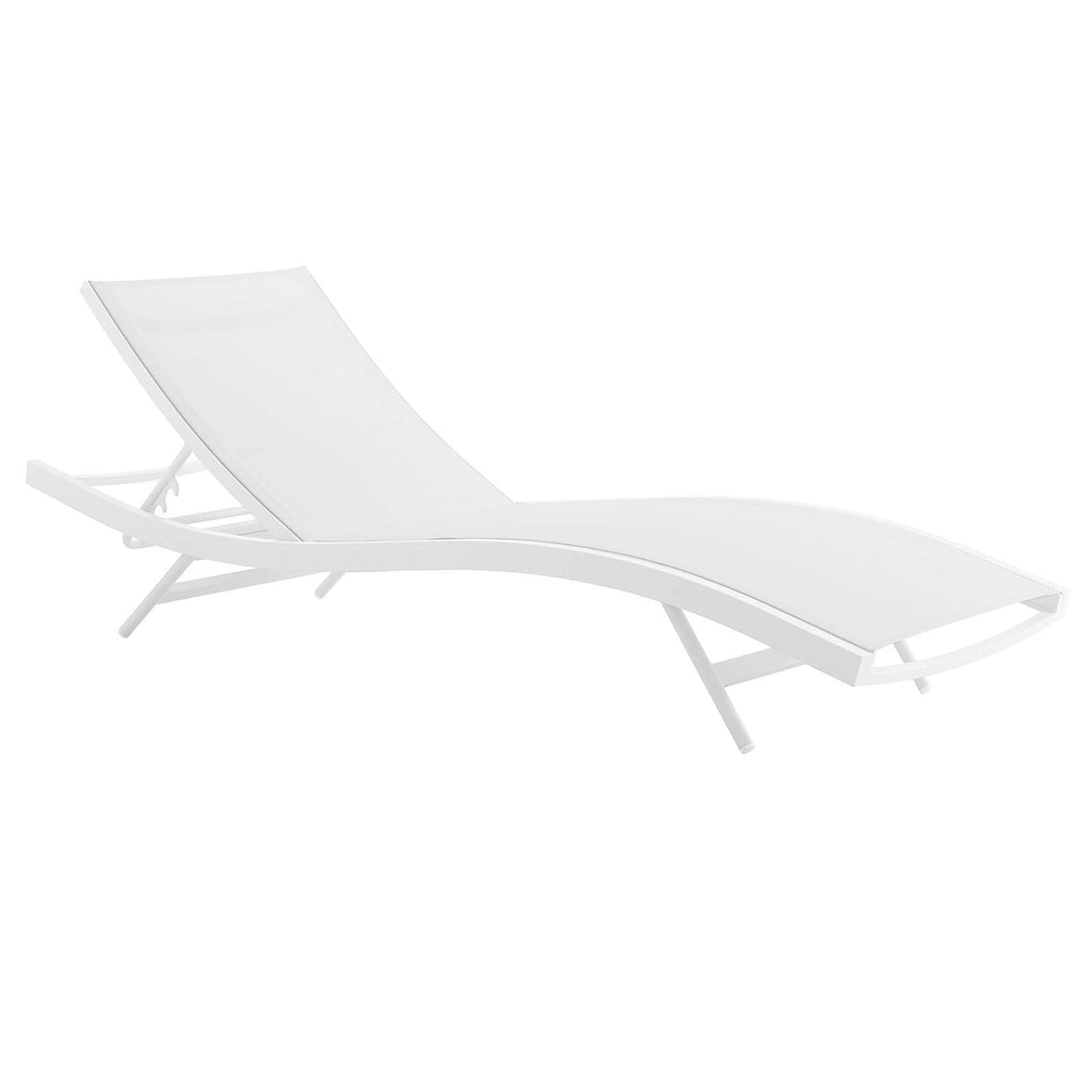 Glimpse Outdoor Patio Mesh Chaise Lounge Set of 4, White White - view 2
