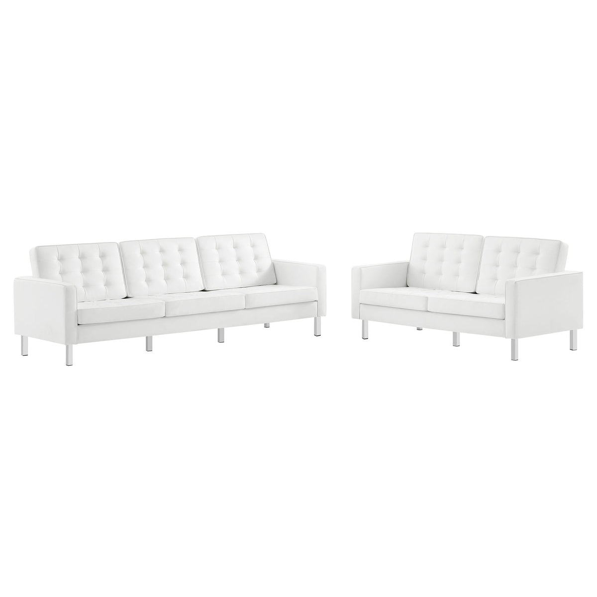 Loft 2-Piece Tufted Vegan Leather Furniture Set - view 2