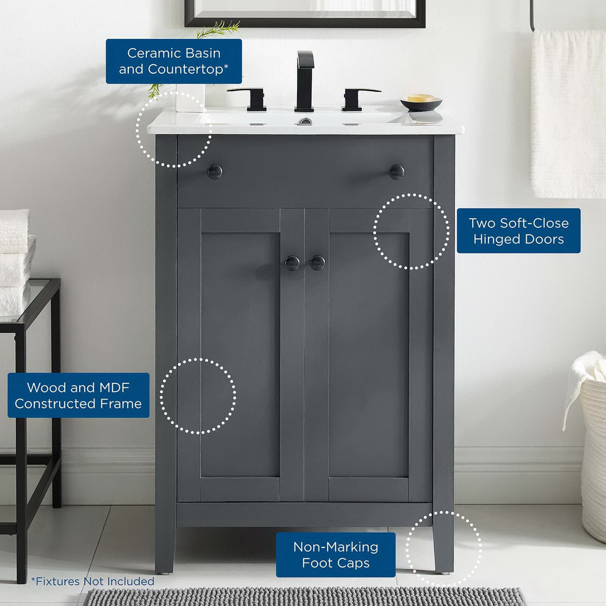 Nantucket Bathroom Vanity Basin Included