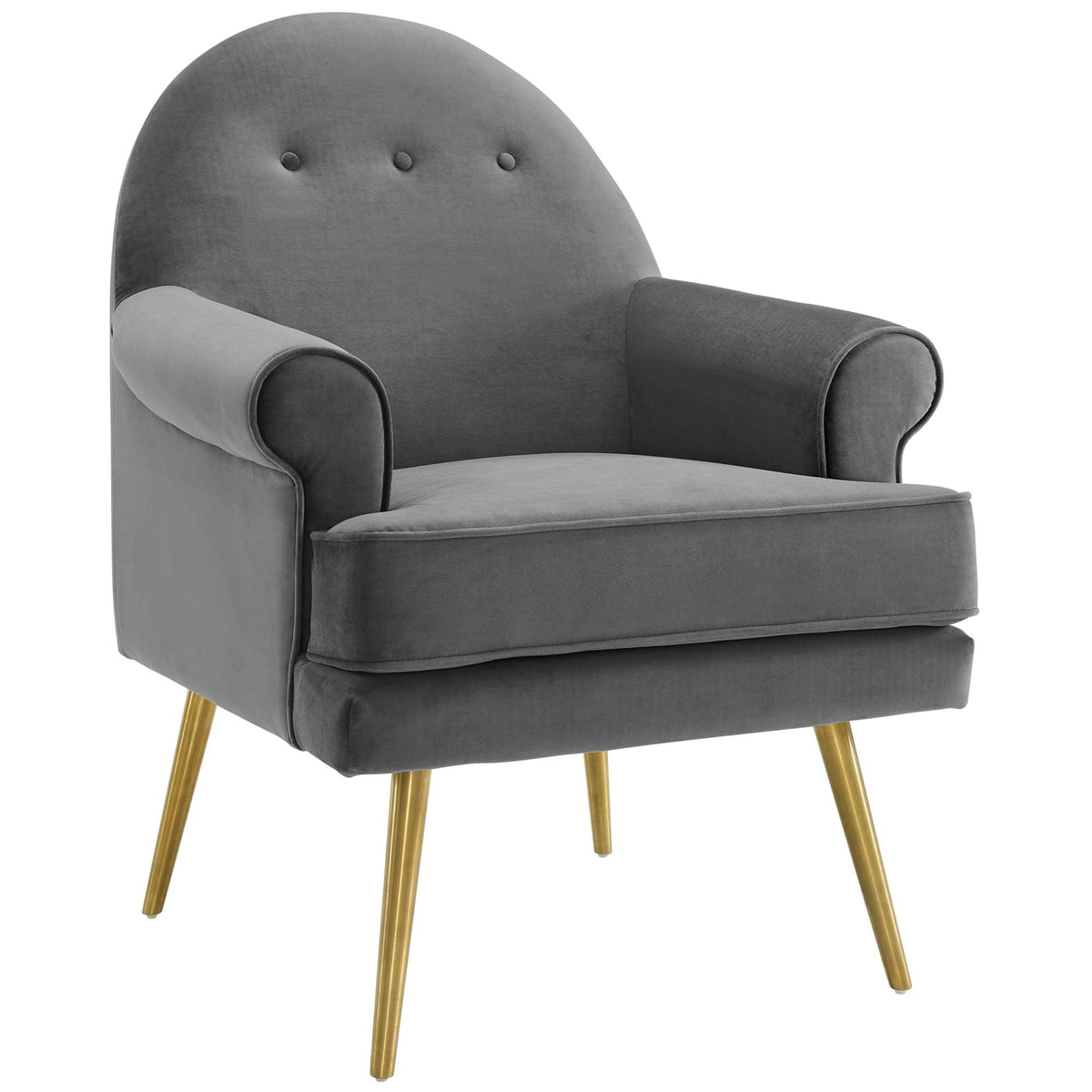 Revive Armchair Performance Velvet Set of 2, Gray - view 2