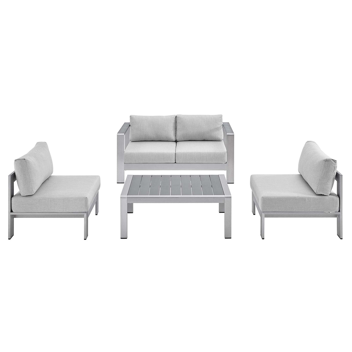 Shore 4 Piece Sunbrella® Fabric Outdoor Aluminum Set
