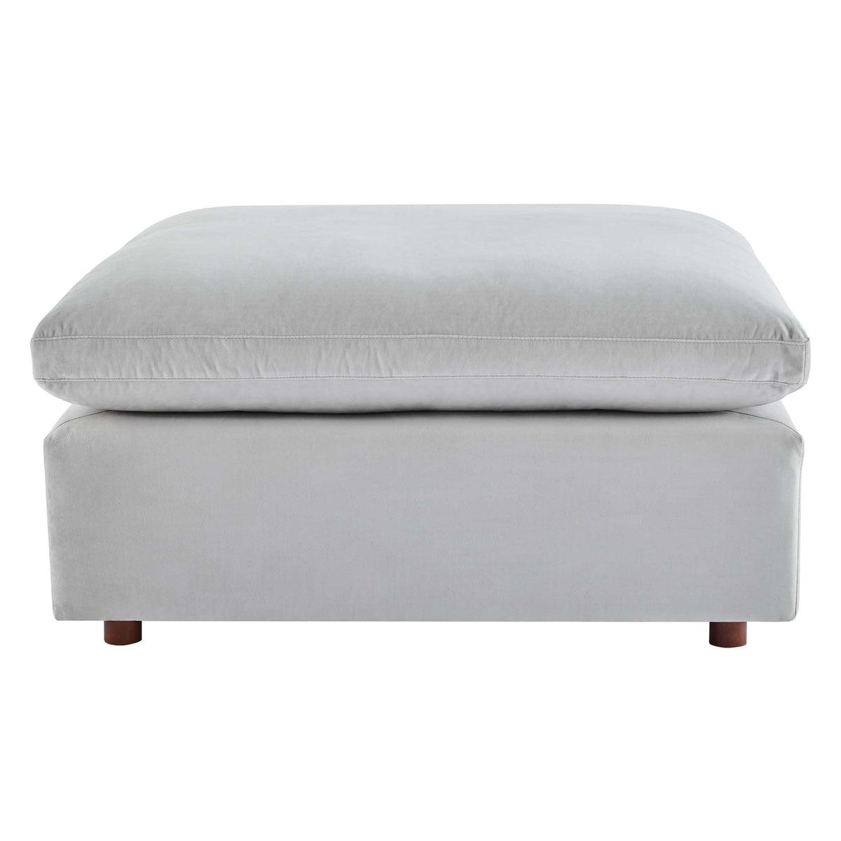 Commix Down Filled Overstuffed Performance Velvet Ottoman - view 5