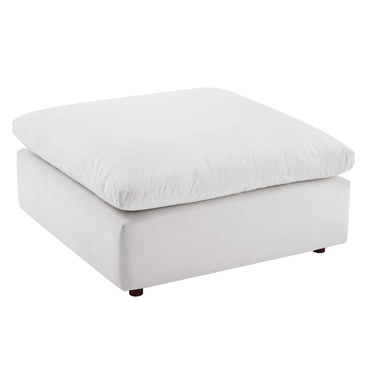 Commix Down Filled Overstuffed Performance Velvet Ottoman - view 4