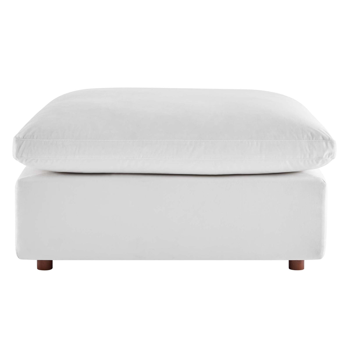 Commix Down Filled Overstuffed Performance Velvet Ottoman - view 6