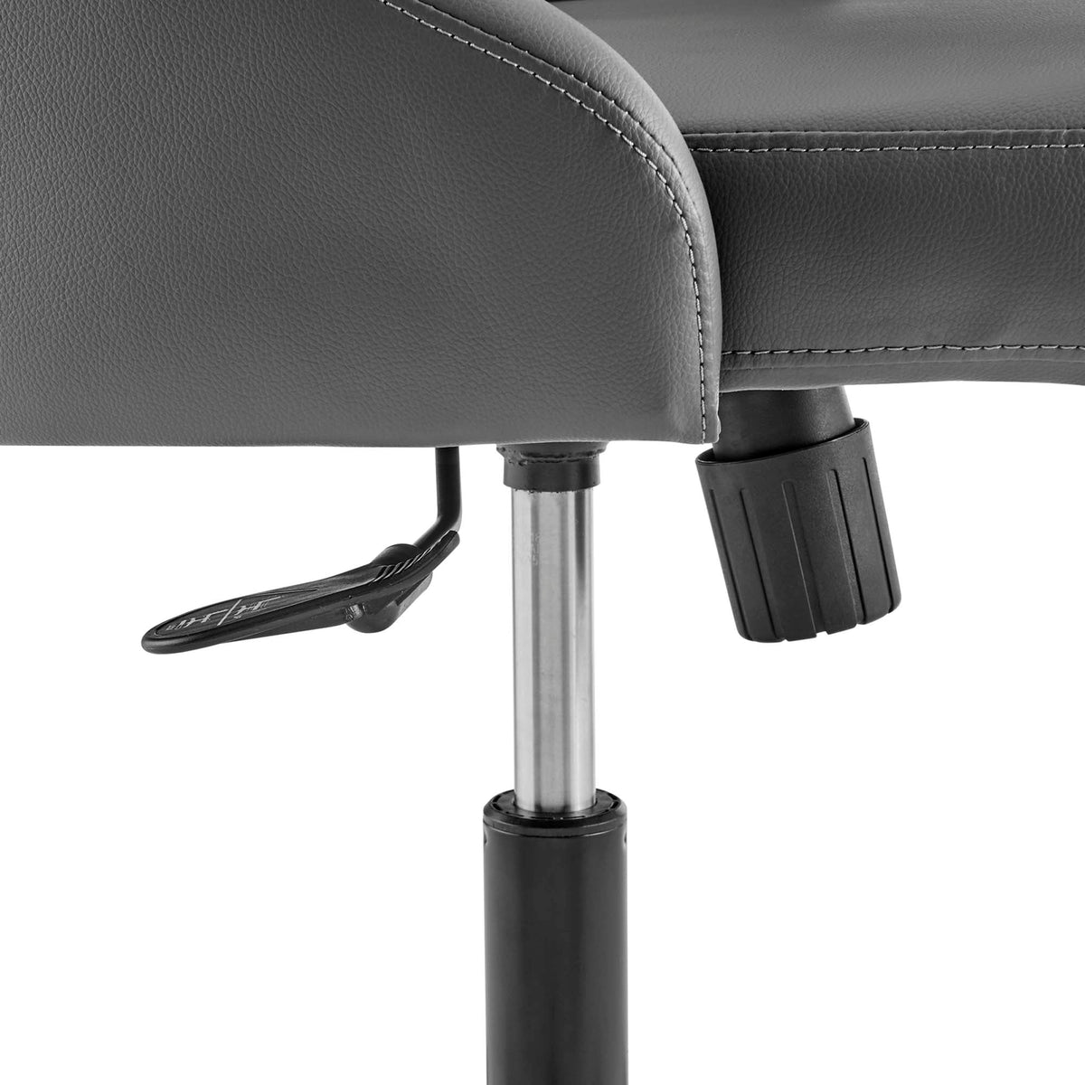 Distinct Tufted Swivel Vegan Leather Office Chair - view 6