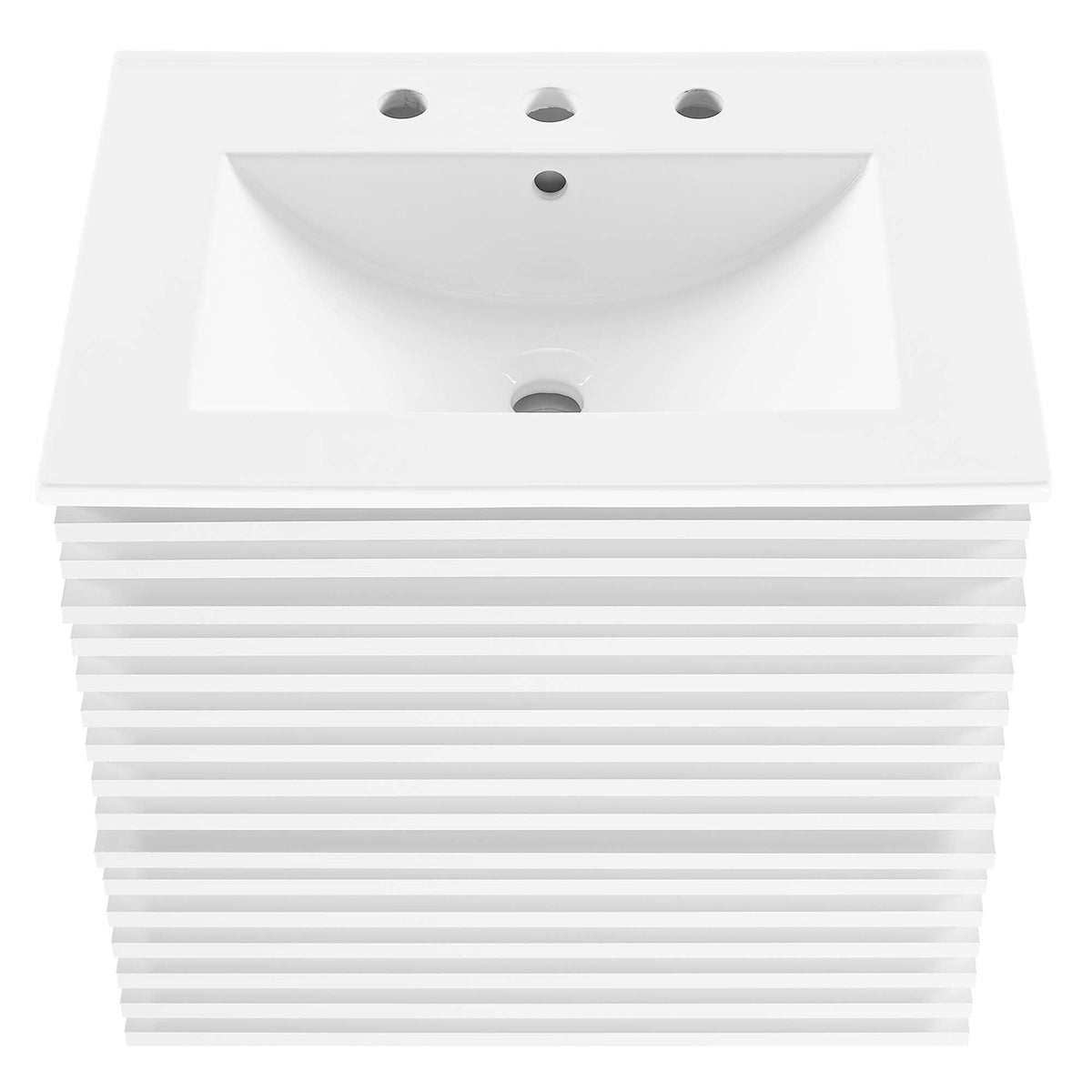 Render Wall-Mount Bathroom Vanity with White Basin Included