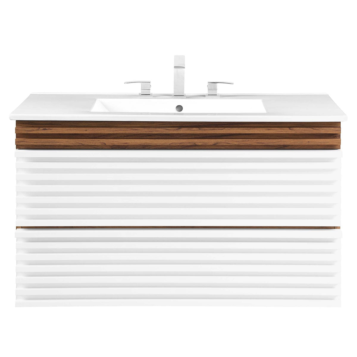 Render Wall-Mount Bathroom Vanity with White Basin Included