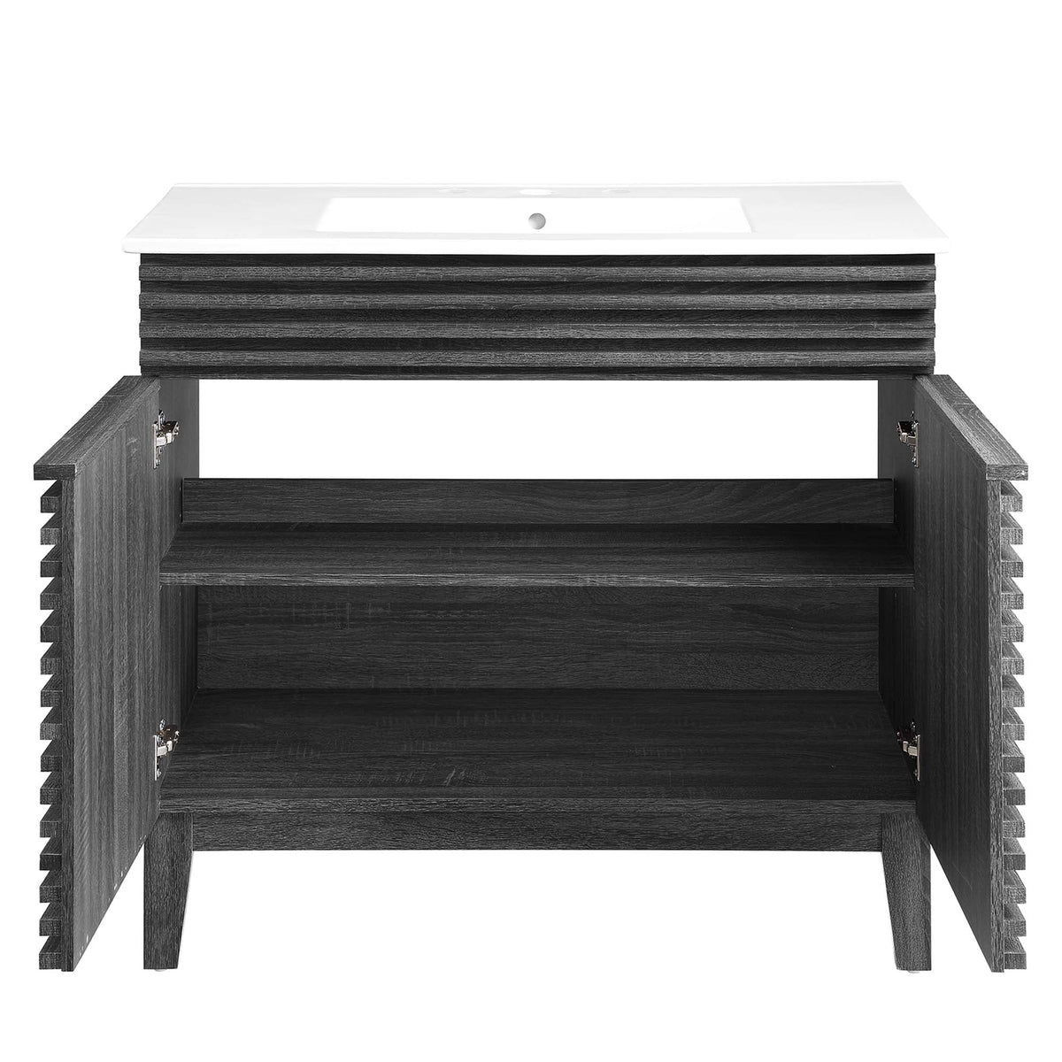 Render 30" and 36" Bathroom Vanities with White Basin Included