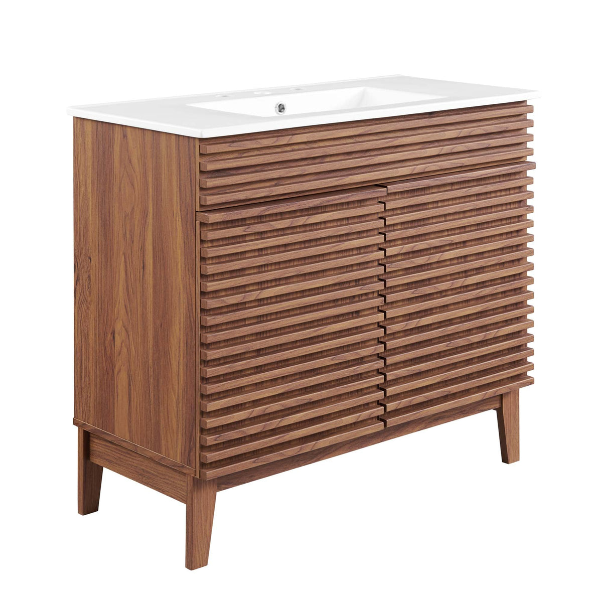 Render 30" and 36" Bathroom Vanities with White Basin Included