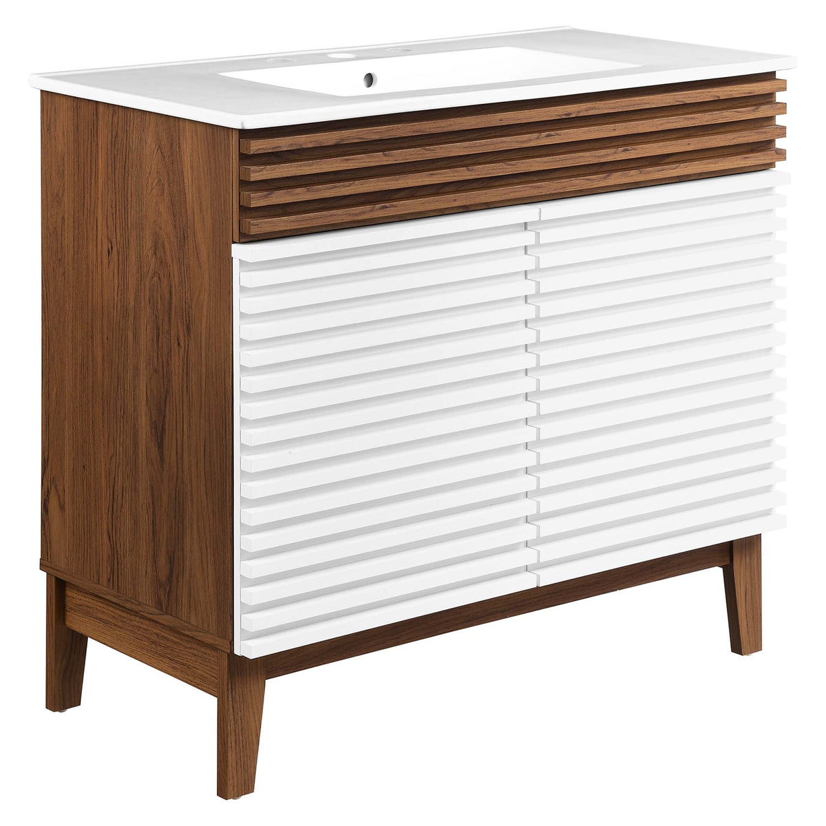 Render 30" and 36" Bathroom Vanities with White Basin Included