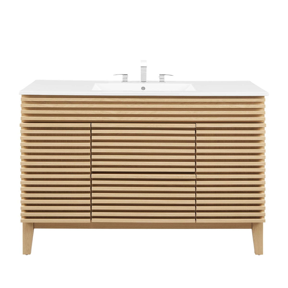 Render 48" Bathroom Vanity with White Basin Included