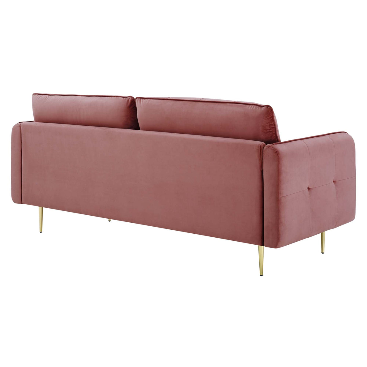 Cameron Tufted Performance Velvet Sofa, Dusty Rose - view 3