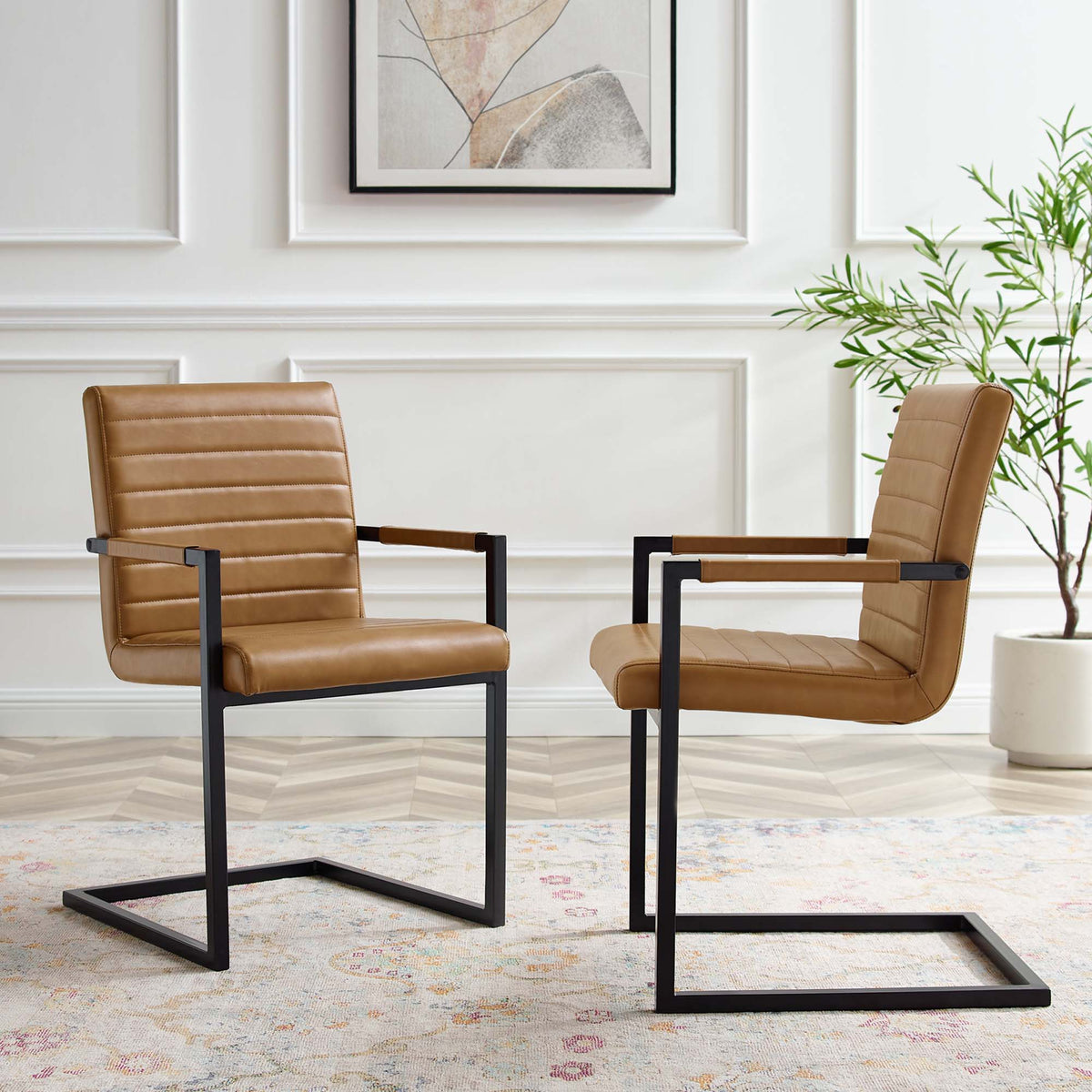 Savoy Vegan Leather Dining Chairs - Set of 2 - view 9