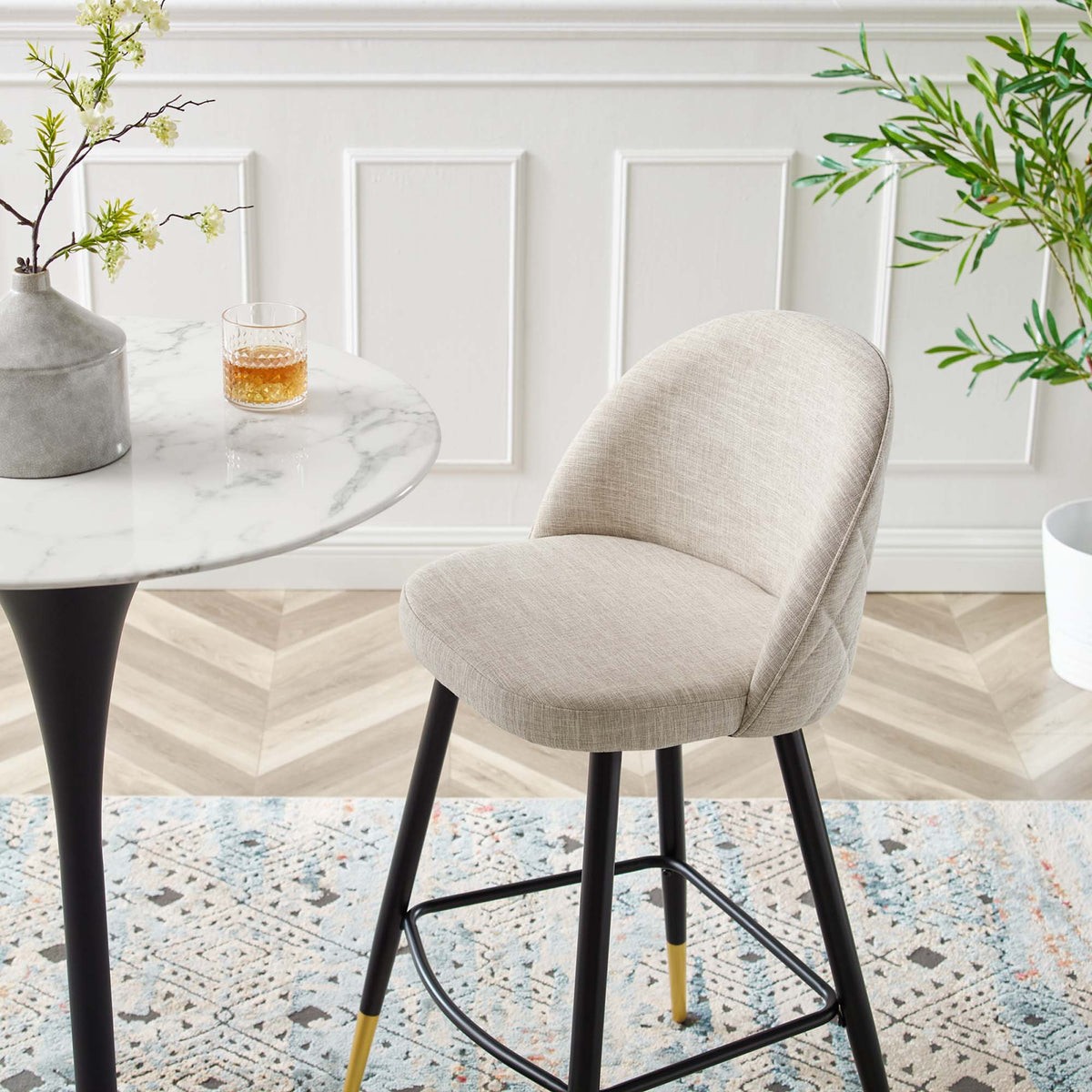 Cordial Fabric Bar Stools Set of 2 - view 9