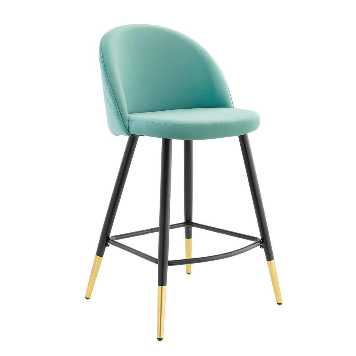 Cordial Performance Velvet Counter Stools Set of 2 - view 2